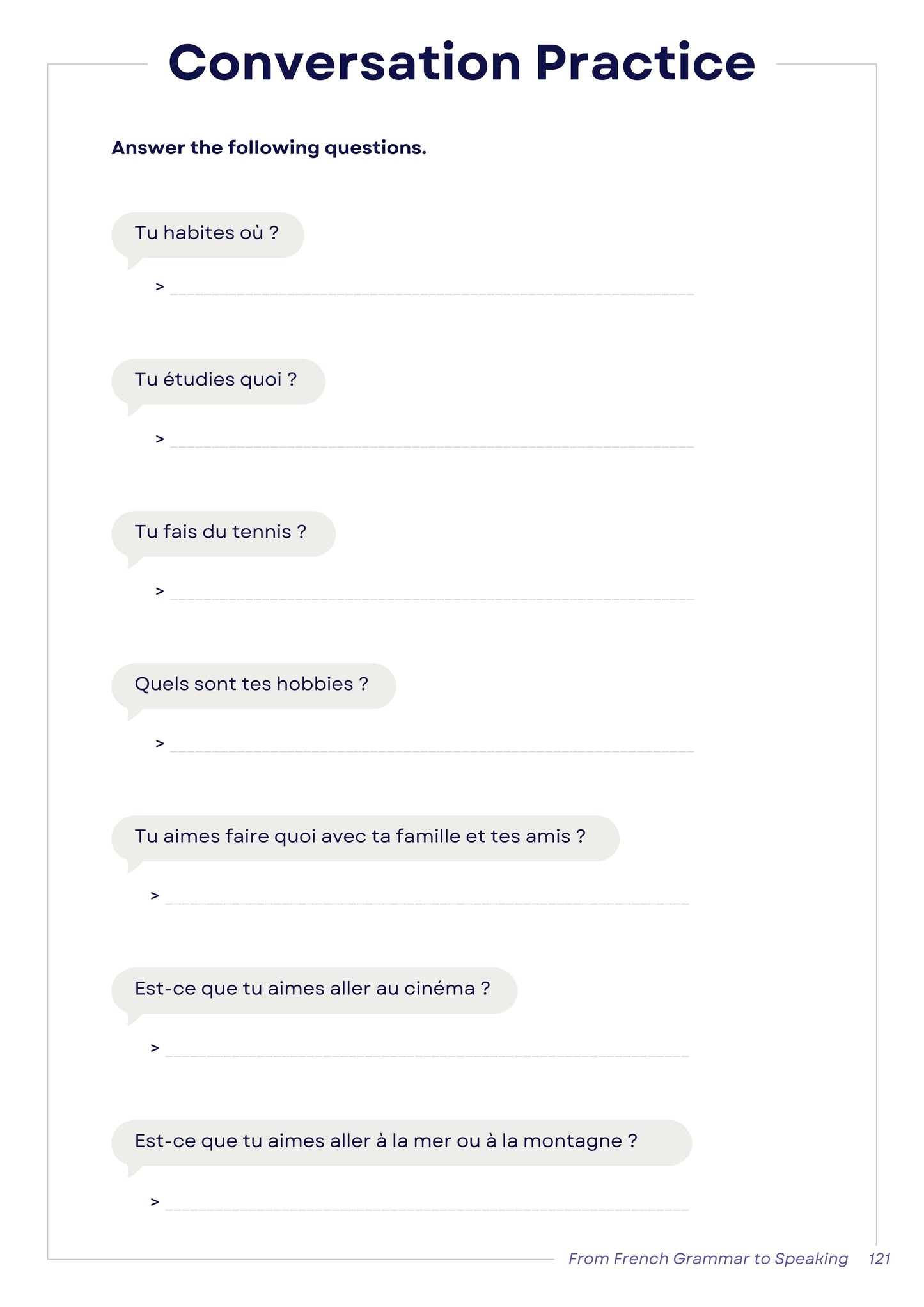 From French Grammar to Speaking [Ebook]